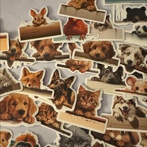 Playful Animal Sticker Collection